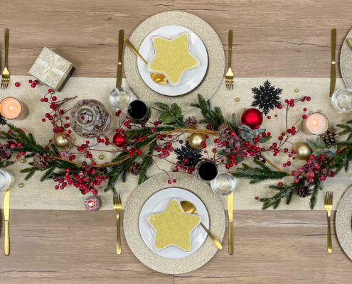 Van Smaak - gedekte tafel met kerst